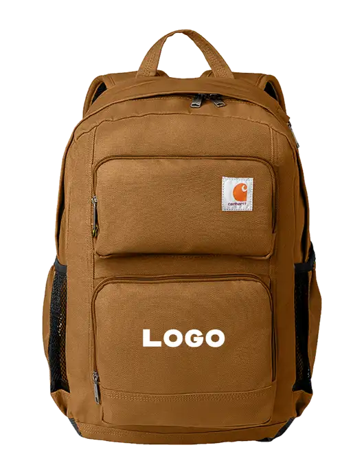 Carhartt 28L Foundry Series Dual-Compartment Light Brown Backpack w/Logo