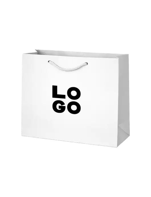 Gift Bag White Matte 9 x 7 w/Logo