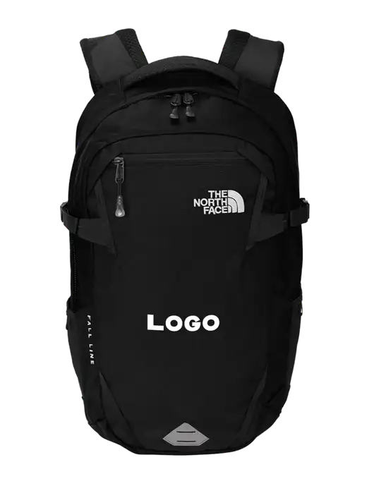 North Face Fall Line Black Backpack w/Logo