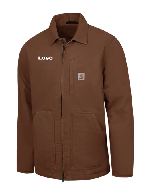 Carhartt Brown Sherpa-Lined Coat w/Logo