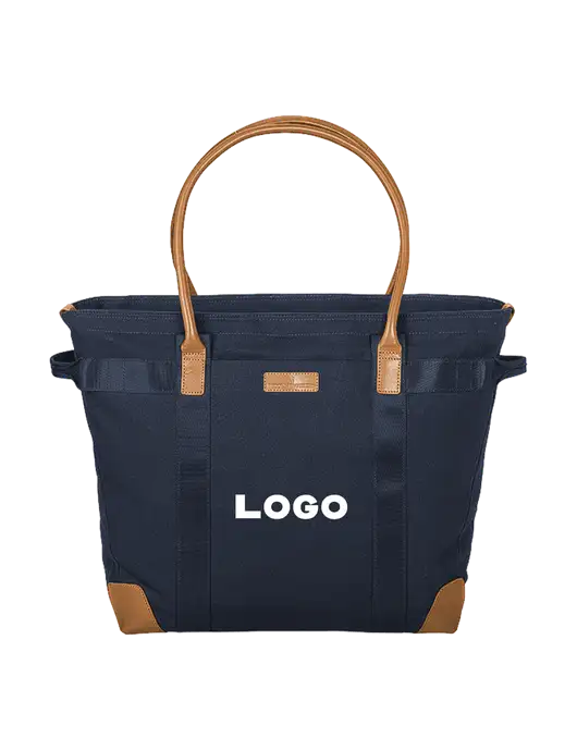 Brooks Brother Wells Dark Navy Laptop Tote w/Logo