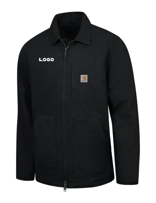 Carhartt Black Sherpa-Lined Coat w/Logo