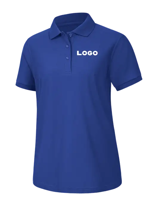 Womens Dark Royal Silk Touch Polo w/Logo