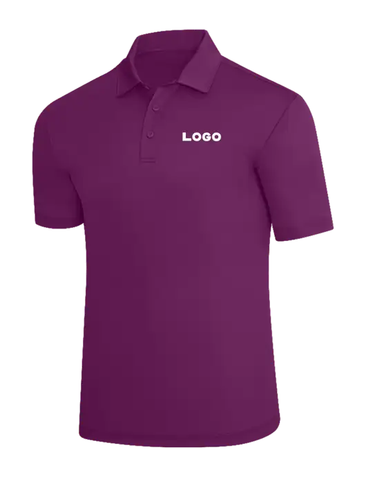 Light Plum Silk Touch Polo w/Logo