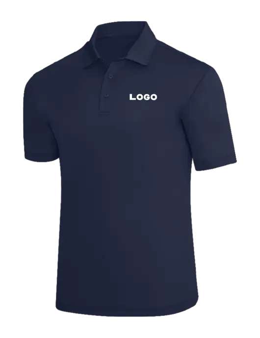 Navy Silk Touch Polo w/Logo