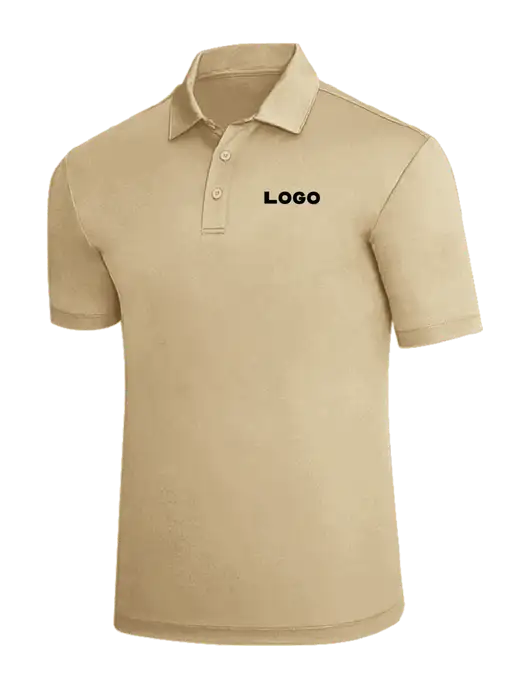 Tan Silk Touch Polo w/Logo