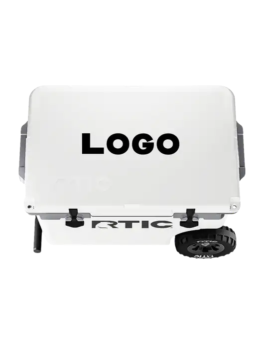 RTIC 52 QT Ultra-Light White Wheeled Cooler w/Logo