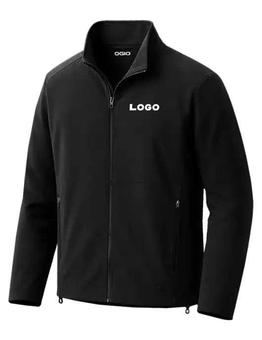 OGIO Kinetic Soft Shell Black Jacket w/Logo