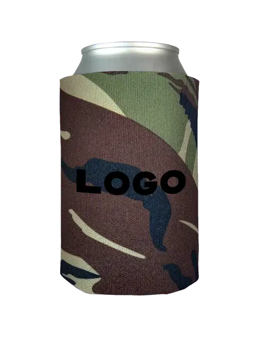 Woodland Camo Foam Coolie w/Logo