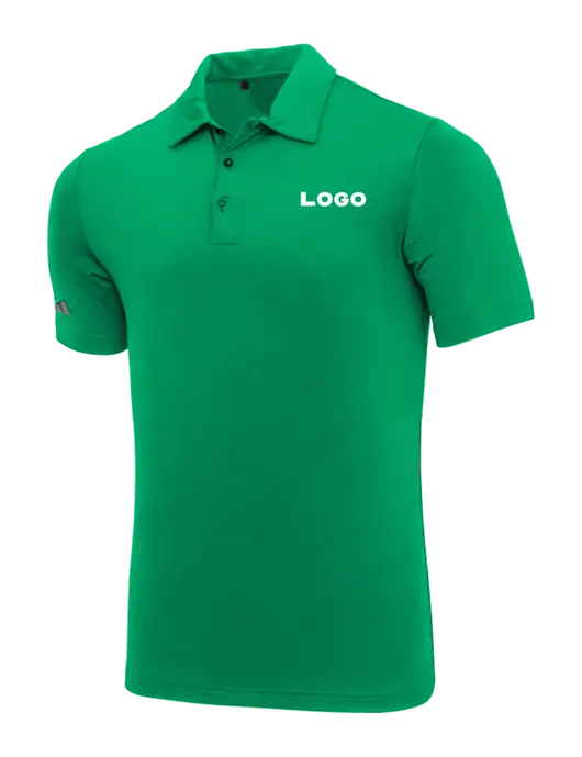 Adidas Medium Green Ultimate Solid Polo w/Logo