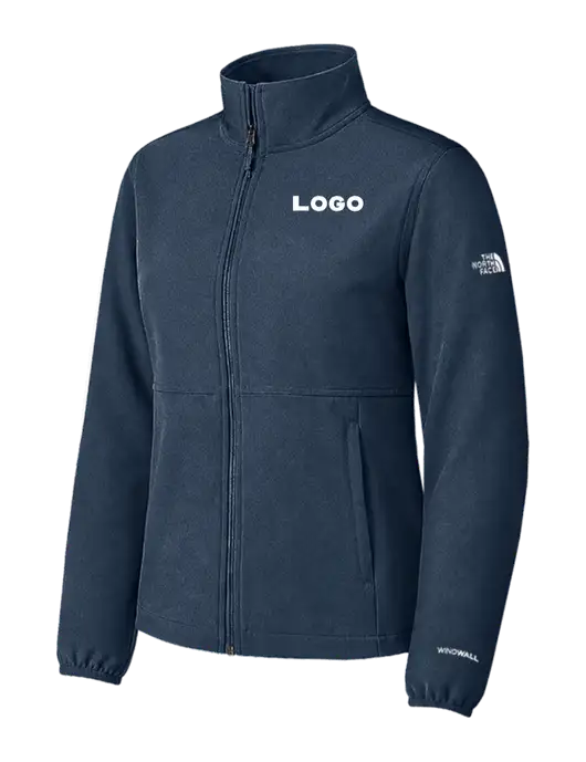 The North Face Womens Light Navy Edge Stretch Soft Shell Jacket w/Logo