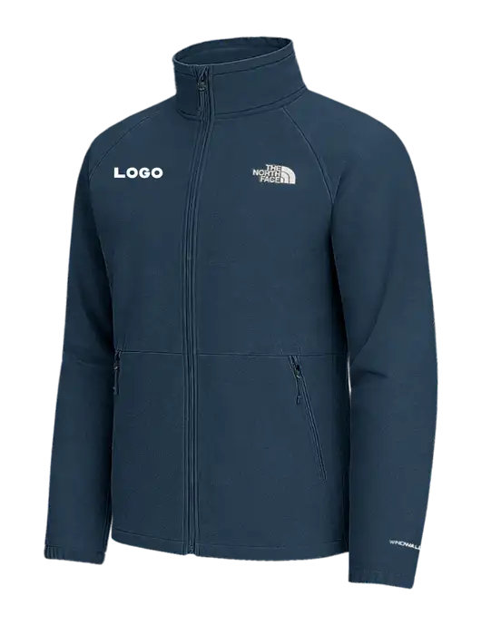 The North Face Light Navy Heather Barr Lake Soft Shell Jacket w/Logo