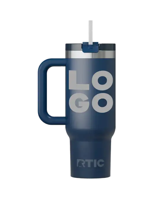 RTIC Road Trip 30oz Navy Tumbler w/Logo