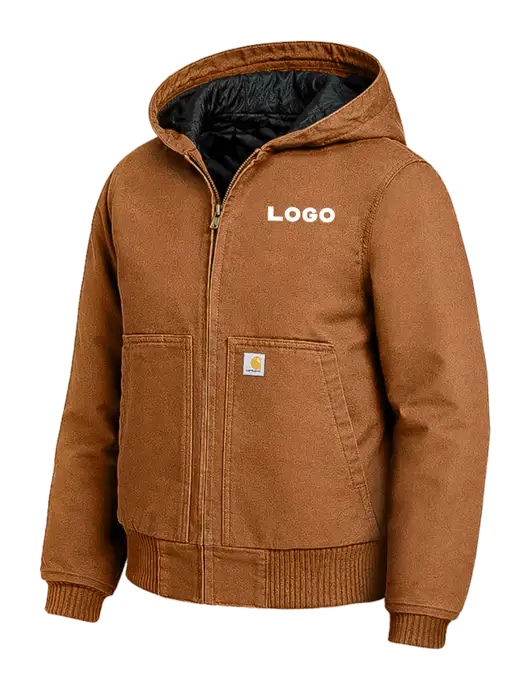 Carhartt Womens Light Brown Washed Duck Active Jacket w/Logo