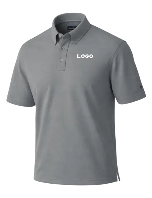 Brooks Brothers Pinpoint Pique Light Medium Grey Dress Polo w/Logo
