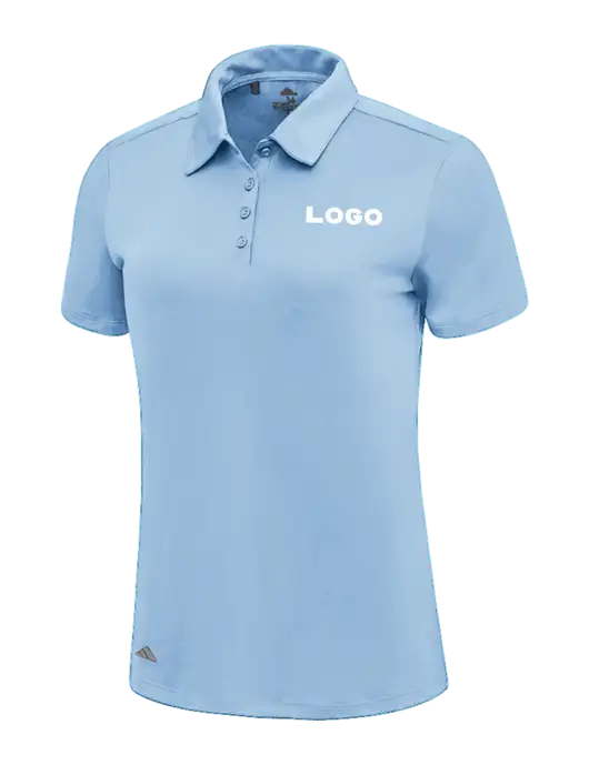 Adidas Carolina Blue Womens Ultimate Solid Polo w/Logo