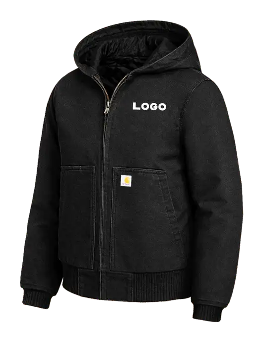 Carhartt Womens Black Washed Duck Active Jacket w/Logo