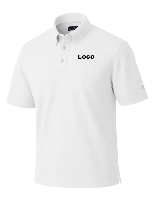 Brooks Brothers Pinpoint Pique White Dress Polo w/Logo