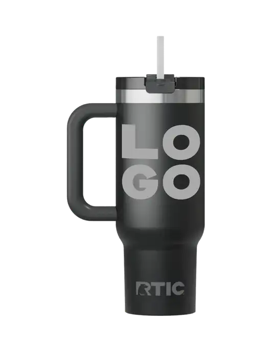 RTIC Road Trip 30oz Black Tumbler w/Logo