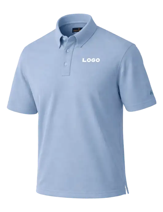 Brooks Brothers Pinpoint Pique Light Blue Dress Polo w/Logo