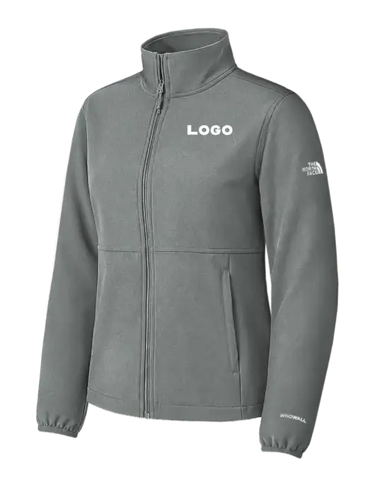 The North Face Womens Grey Medium Edge Stretch Soft Shell Jacket w/Logo