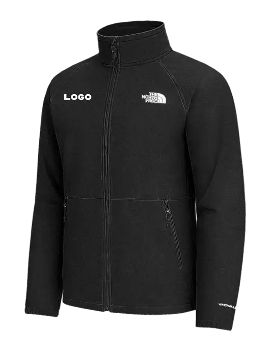 The North Face Black Heather Barr Lake Soft Shell Jacket w/Logo