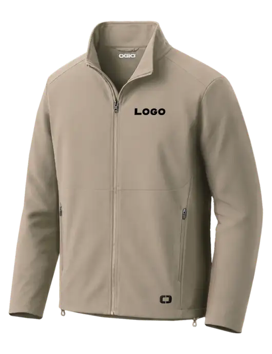 OGIO Kinetic Soft Shell Tan Jacket w/Logo