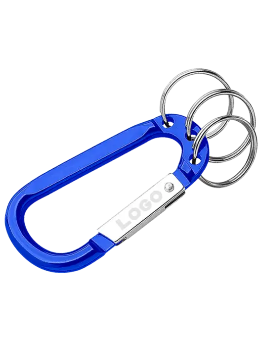 Royal 3 Ring Carabiner Clip w/Logo