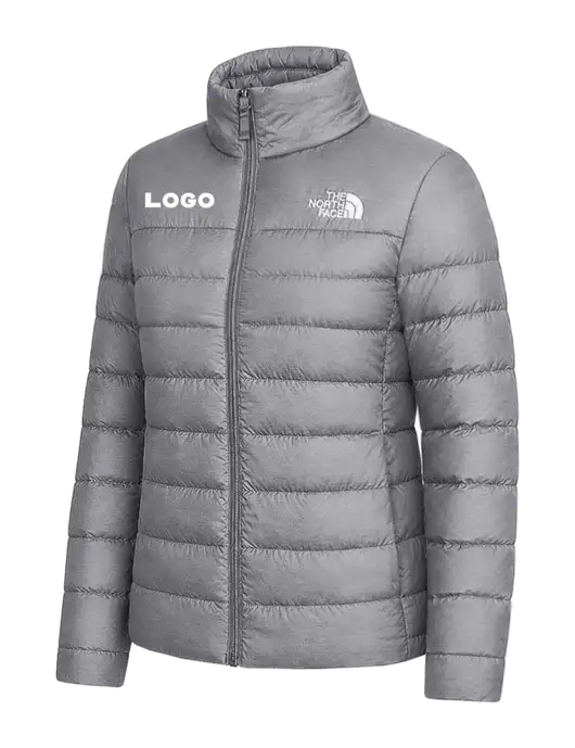 The North Face Womens Medium Grey Down Hybrid Jacket w/Logo