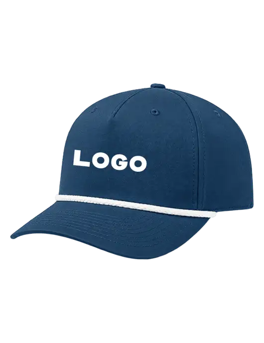 Richardson 5-Panel Classic Light Navy/White Rope Cap w/Logo