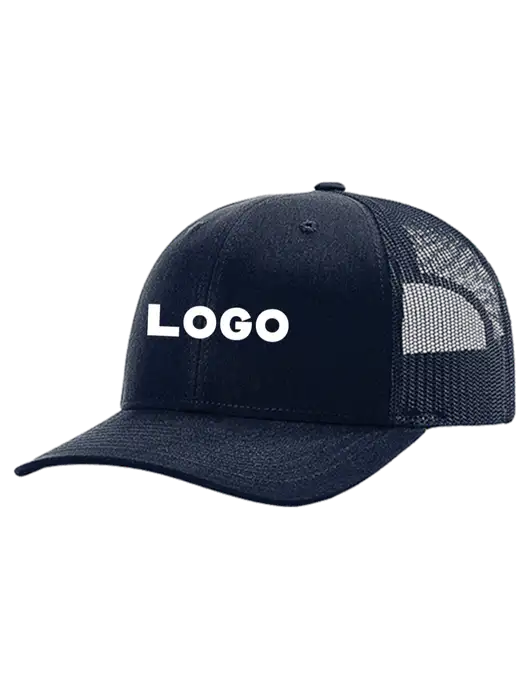 Richardson 112+ R-Flex Dark Navy Trucker Cap w/Dark Navy Mesh w/Logo