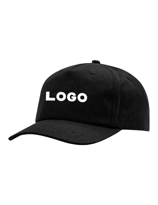 Richardson 5-Panel Black Relaxed Gramps Cap w/Logo