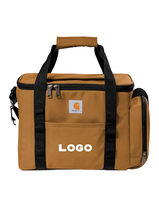 Carhartt Light Brown Duffel 36-Can Cooler w/Logo